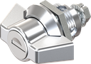 quart de tour papillon clé différente, zamak chromé