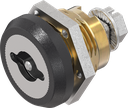 Safety quarter turn double bit 3, right version, Brass and zinc die black powder-coated