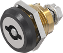 Chiusura 1/4 di giro di sicurezza doppia aletta 5 versione destra, ottone e zama nero verniciato a polvere