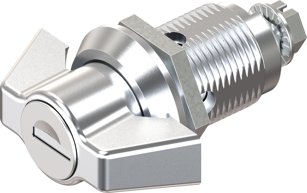 Knevelslot verschillend sluitend, Zamak verchroomd
