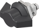 Knevelslot zonder cilinder, Zamak en polyamide zwart