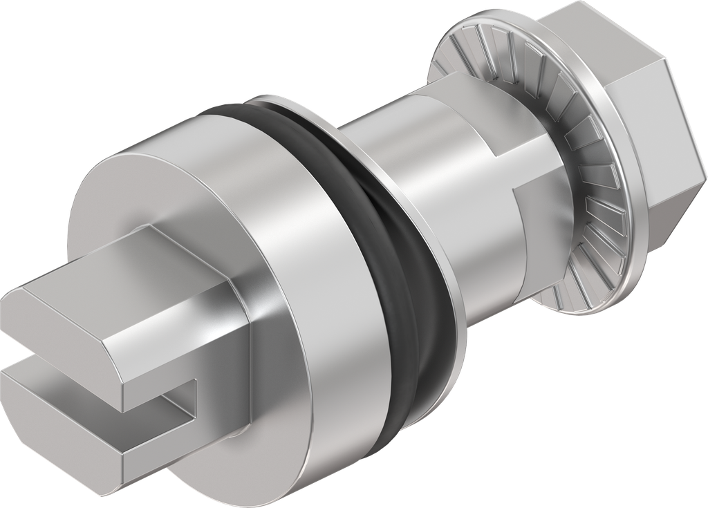 Inserto quadro 8 con intaglio, acciaio inox AISI 303