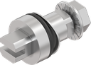 Insert square 8 with slot, Stainless steel AISI 303