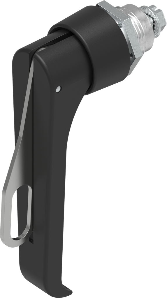 L-greep voor hangslot, Zamak zwart gepoedercoat