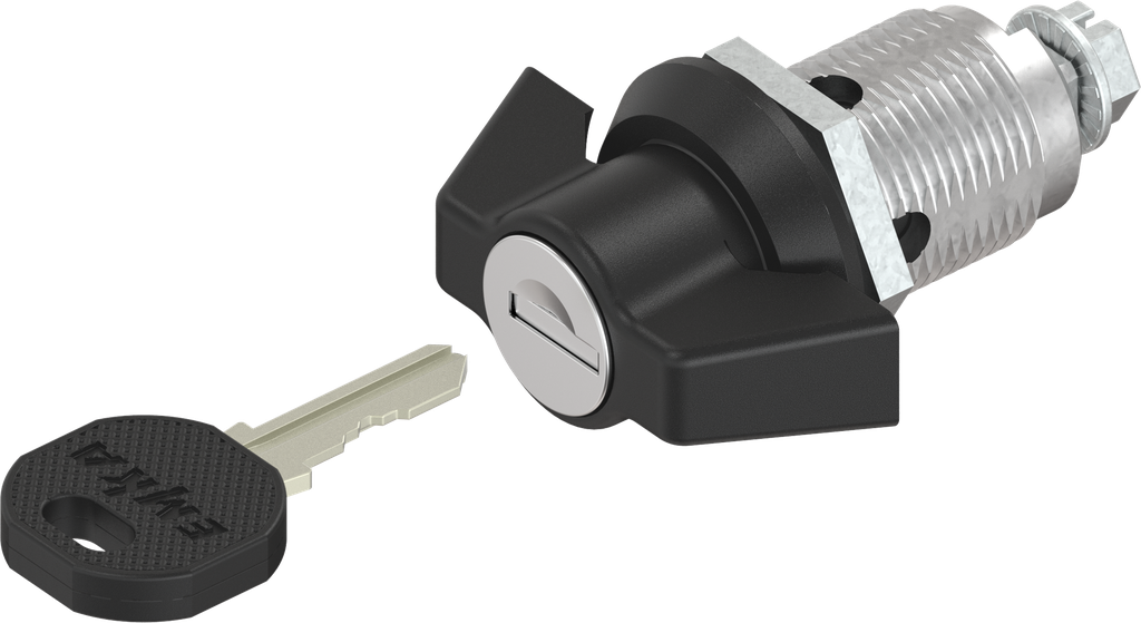 quart de tour papillon clé EK 333, zamak époxy noir