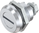 Trilvast slot sleuf 2x4, messing en zamak verchroomd