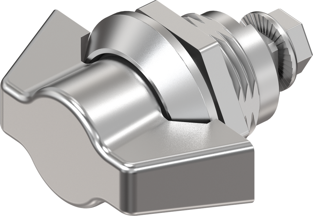 Knevelslot zonder cilinder, RVS 316