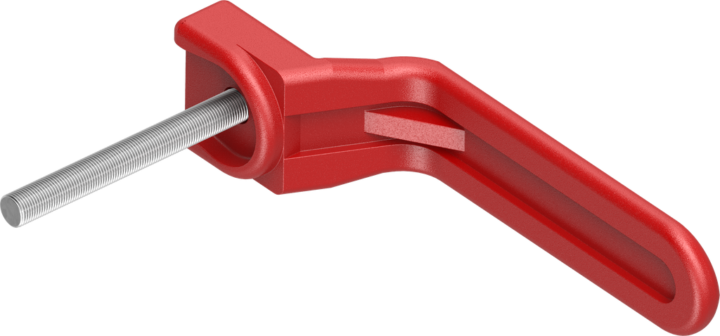 Maniglia interna, poliammide rosso