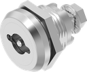 Chiusura 1/4 di giro di sicurezza doppia aletta 3 versione sinistra, acciaio inox AISI 303