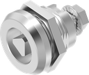 quart de tour de sécurité triangle 8, inox AISI 303