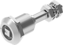verrou à compression avec hauteur de came réglable carré 8, inox AISI 316