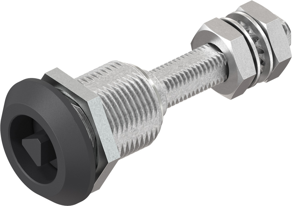 verrou à compression avec hauteur de came réglable triangle 7, zamak époxy noir