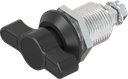 Bouton papillon à compression carré de 8 et filetage M6, zamak époxy noir