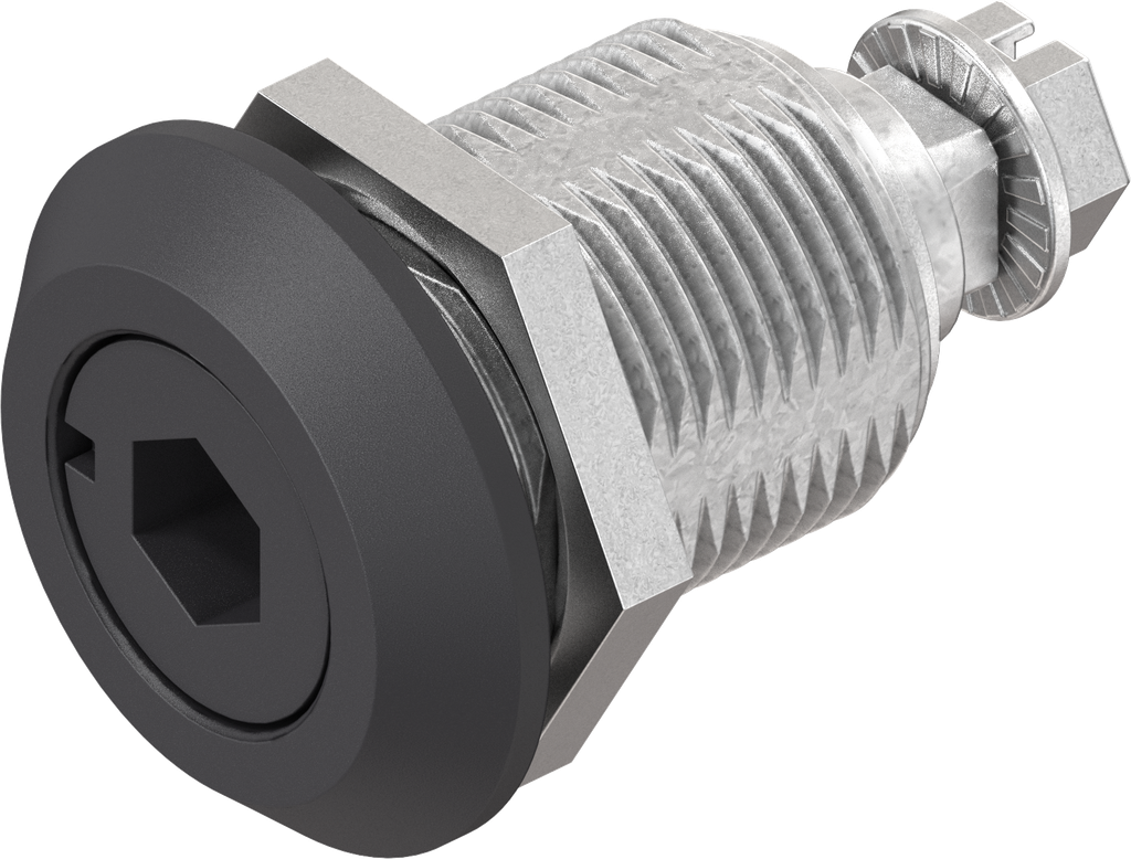 Draai-span-slot inbus SW 8, Zamak zwart gepoedercoat