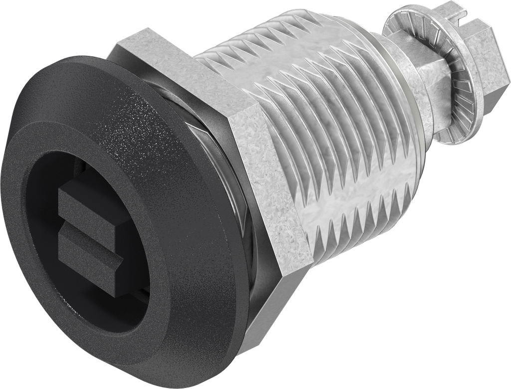 Compression latch railway version, Zinc die black powder-coated