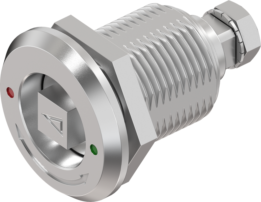 Chiusura 1/4 di giro a compressione quadro 8, acciaio inox AISI 316