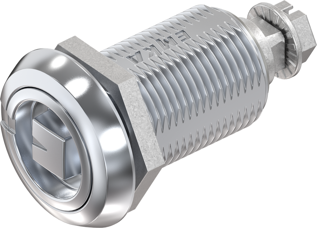 Compression latch railway version with optical opening indicator, Zinc die chrome-plated
