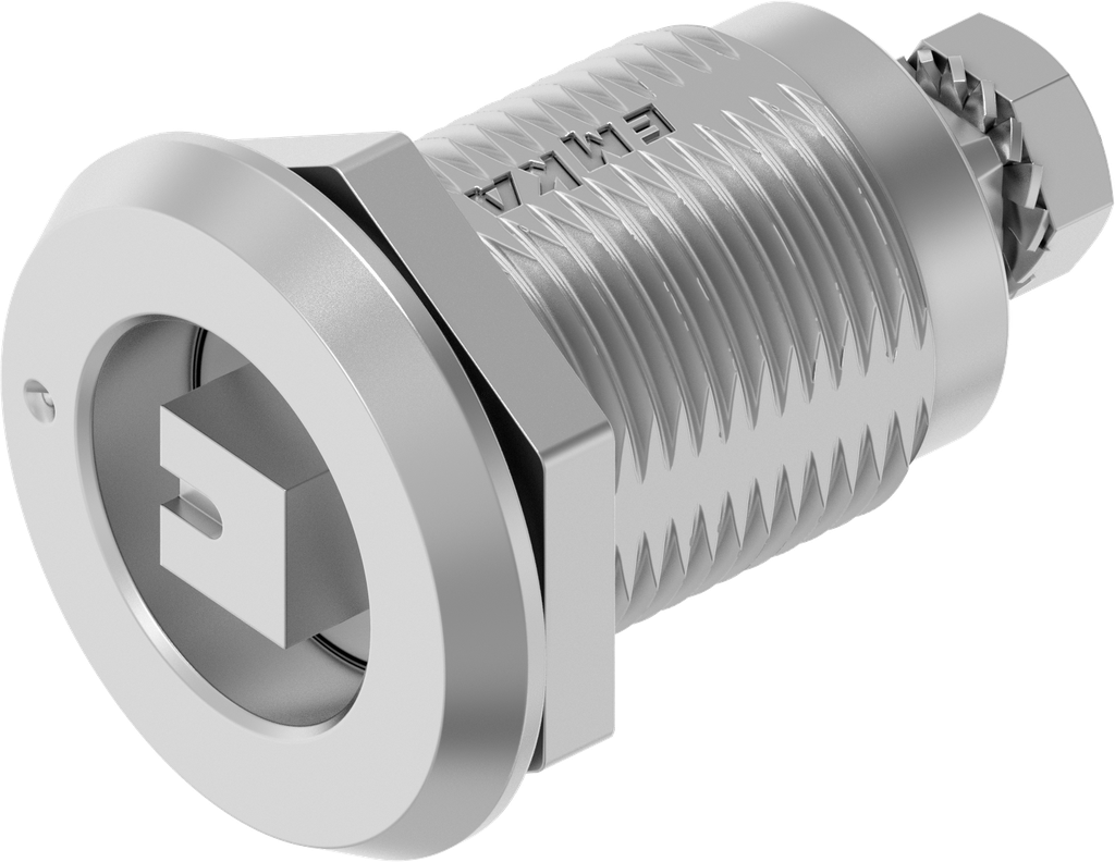 Chiusura 1/4 di giro a compressione quadro 8 con riferimento versione destra, acciaio inox AISI 316