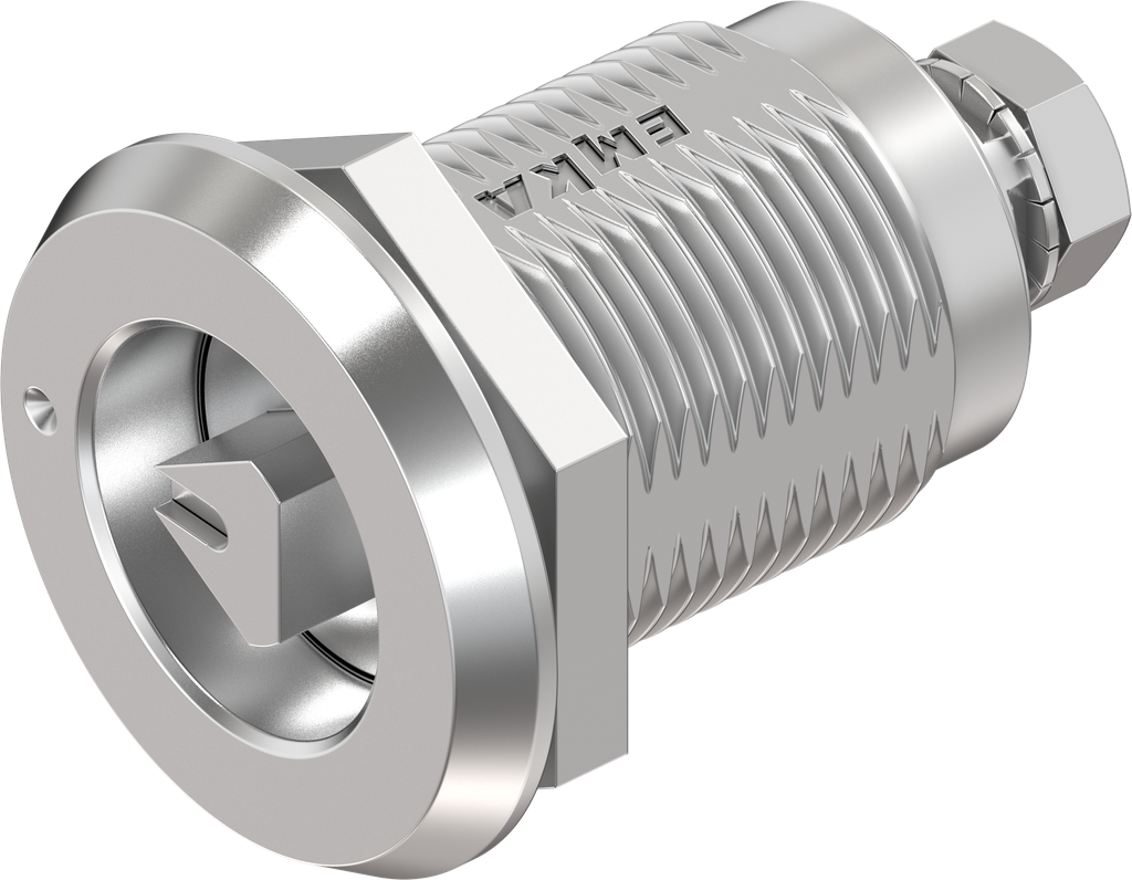 Chiusura 1/4 di giro a compressione triangolo 8 con riferimento, versione sinistra, acciaio inox AISI 316
