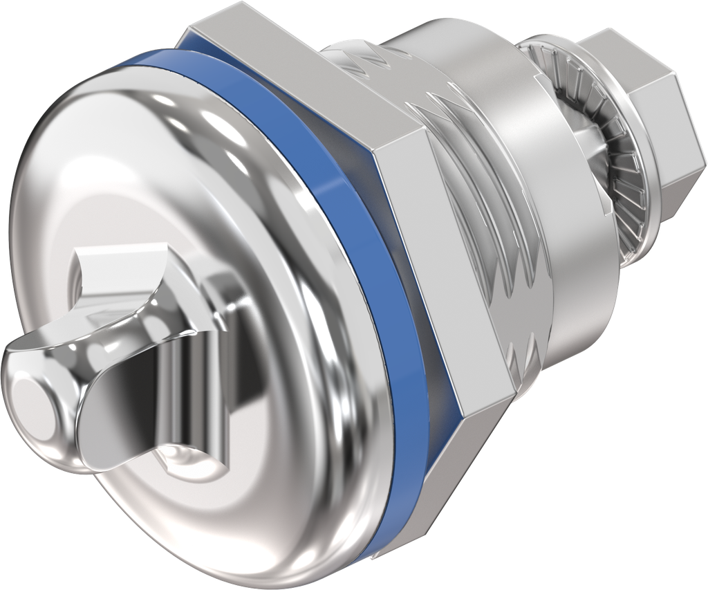Hygiëne draai-span-slot driekant 8 voor de levensmiddelen- en medische industrie, RVS 316L