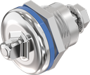 Chiusura 1/4 di giro a compressione triangolo 8 per settore igienico/sanitario, alimentare e medicale, acciaio inox AISI 316L