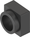 Guía de llave para cuadradillo y triángulo, ABS negro