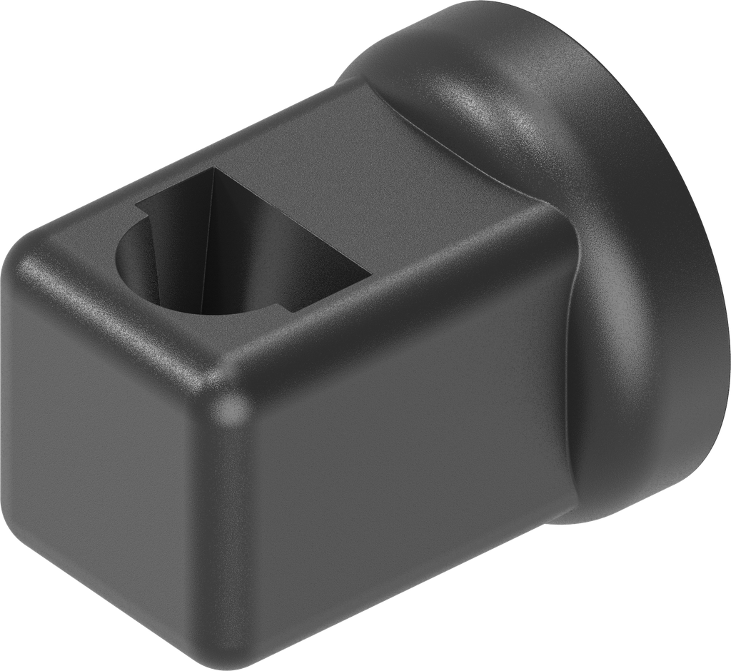 Guía de varilla para varillas redondas 8 mm, poliamida GF negro