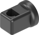 Rod guide for round rods 8 mm, Polyamide GF black