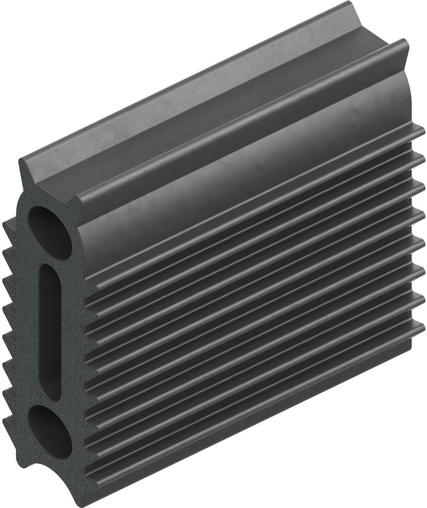4-Lip profile H = 26.5 mm, Foam rubber EPDM 25 ± 5 Shore A black
