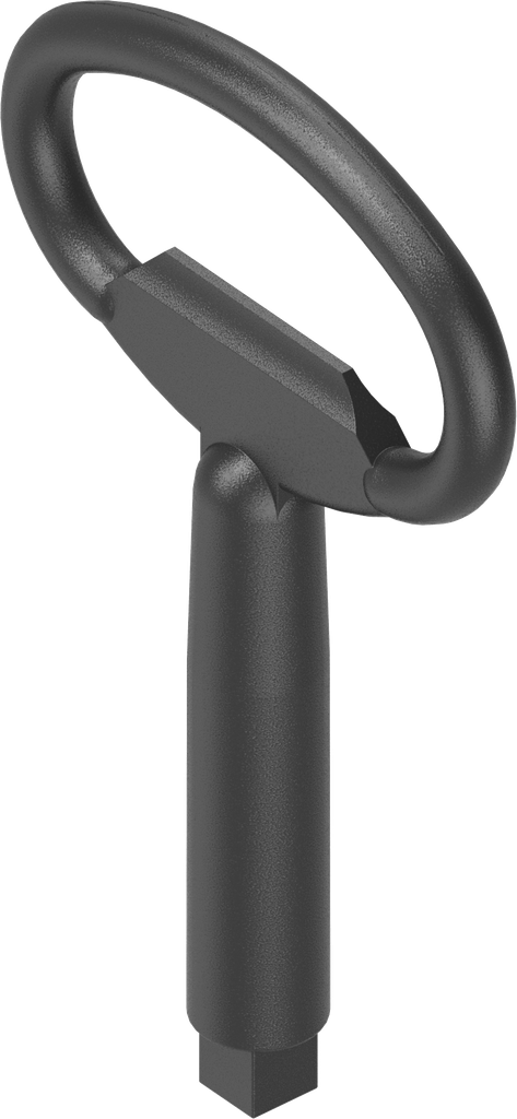 clé pour rotor carré femelle 6, zamak époxy noir