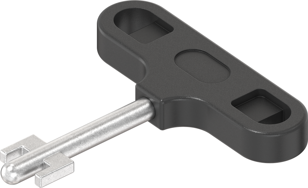 Key for insert FIAT, Steel and poylamide black