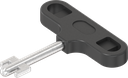 clé pour rotor FIAT, acier et polyamide noir