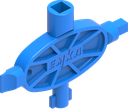 clé universelle, polyamide GF bleu clair