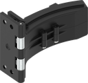 180° Tandwielscharnier, polyamide 66 GF 50 zwart