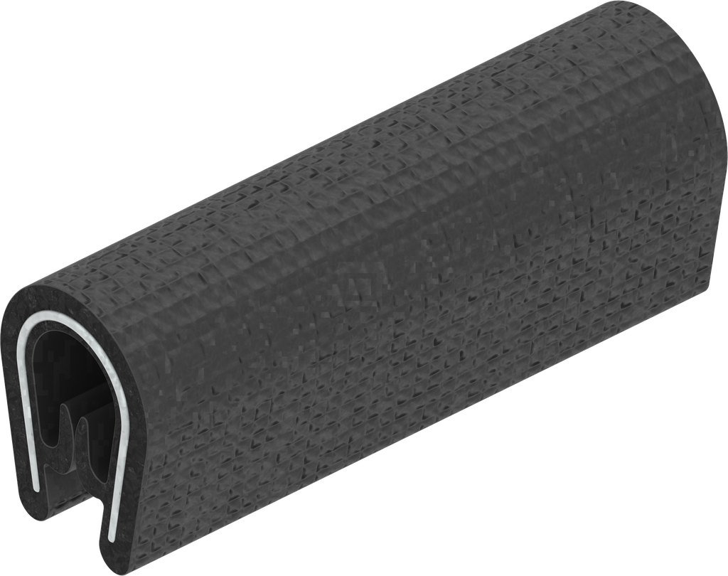 Randafwerking zelfklemmend, PVC 70 ± 5 Shore A zwart