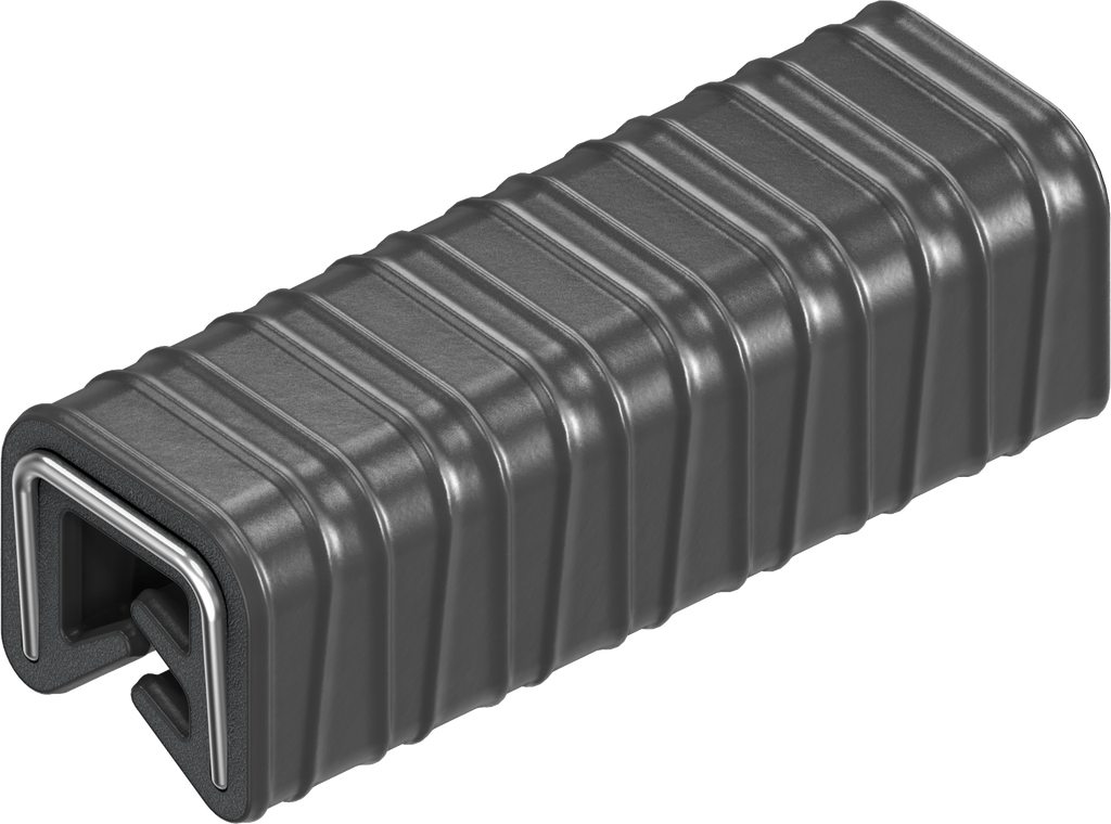 bordure de protection en matériau ignifuge, EPDM 60 ± 5 Shore A noir