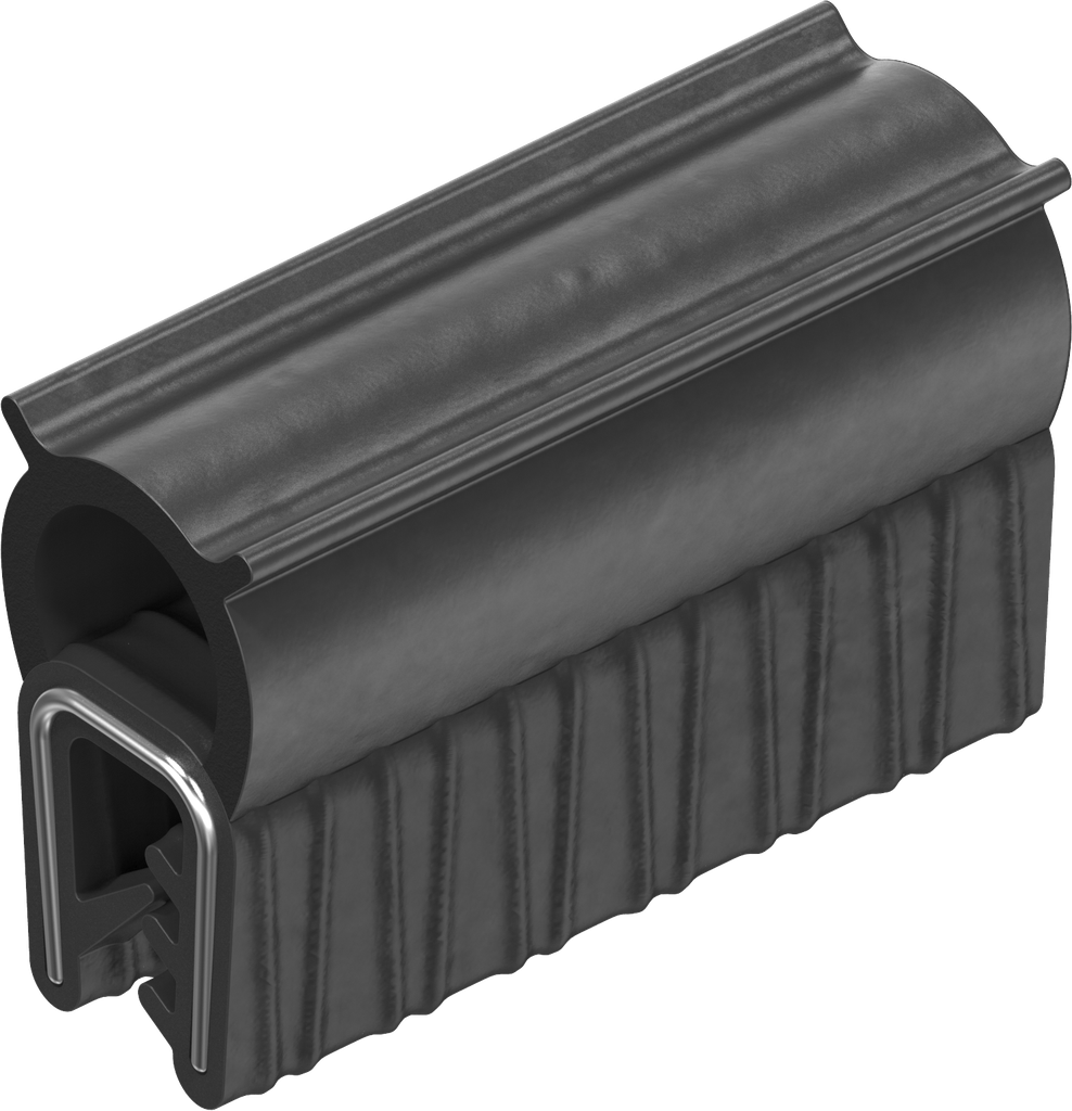 Dichtprofil selbstklemmend, Moosgummi EPDM; Klemmprofil EPDM 65 ± 5 Shore A schwarz
