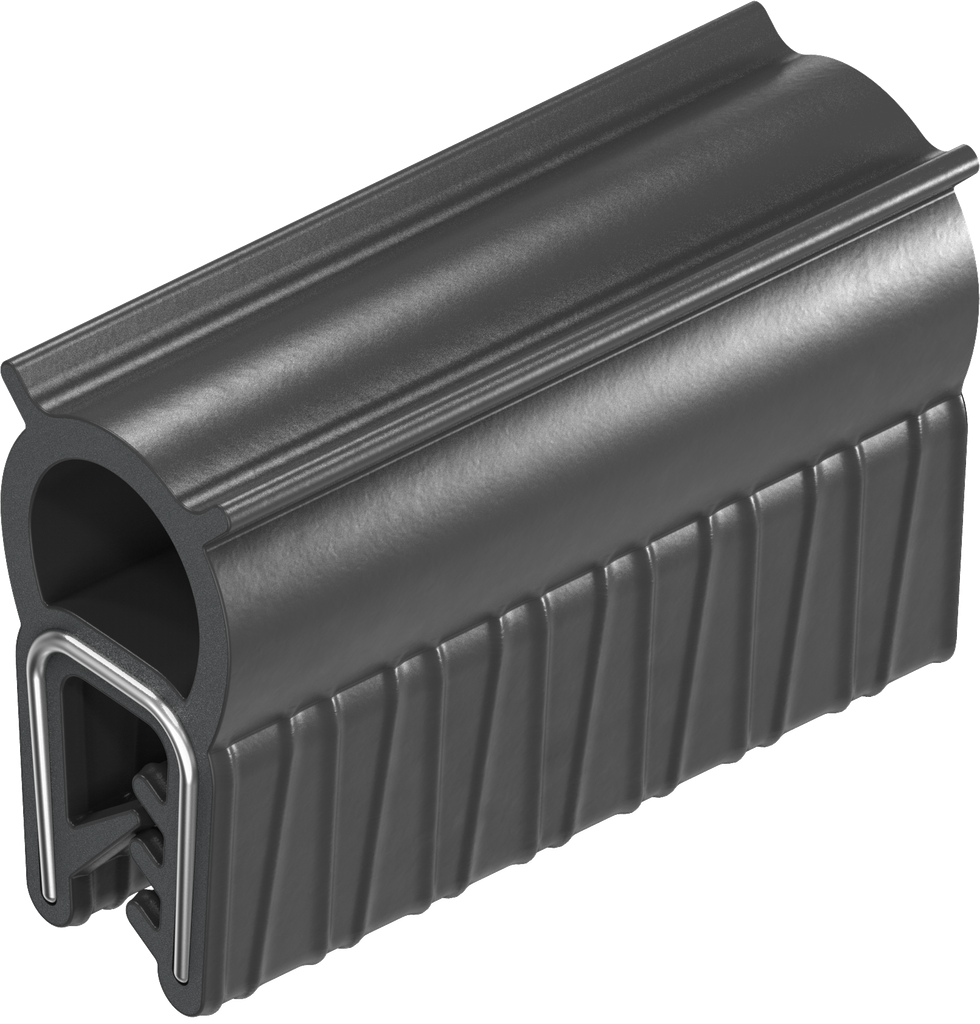 Guarnizione autobloccante, EPDM 45 ± 5 Shore A; profilo autobloccante EPDM 60 ± 5 Shore A nero
