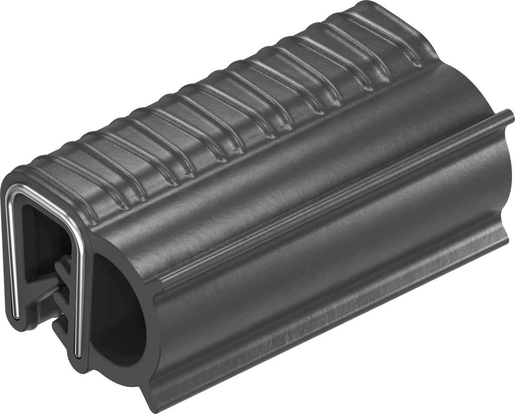 Guarnizione autobloccante, EPDM 45 ± 5 Shore A; profilo autobloccante EPDM 60 ± 5 Shore A nero