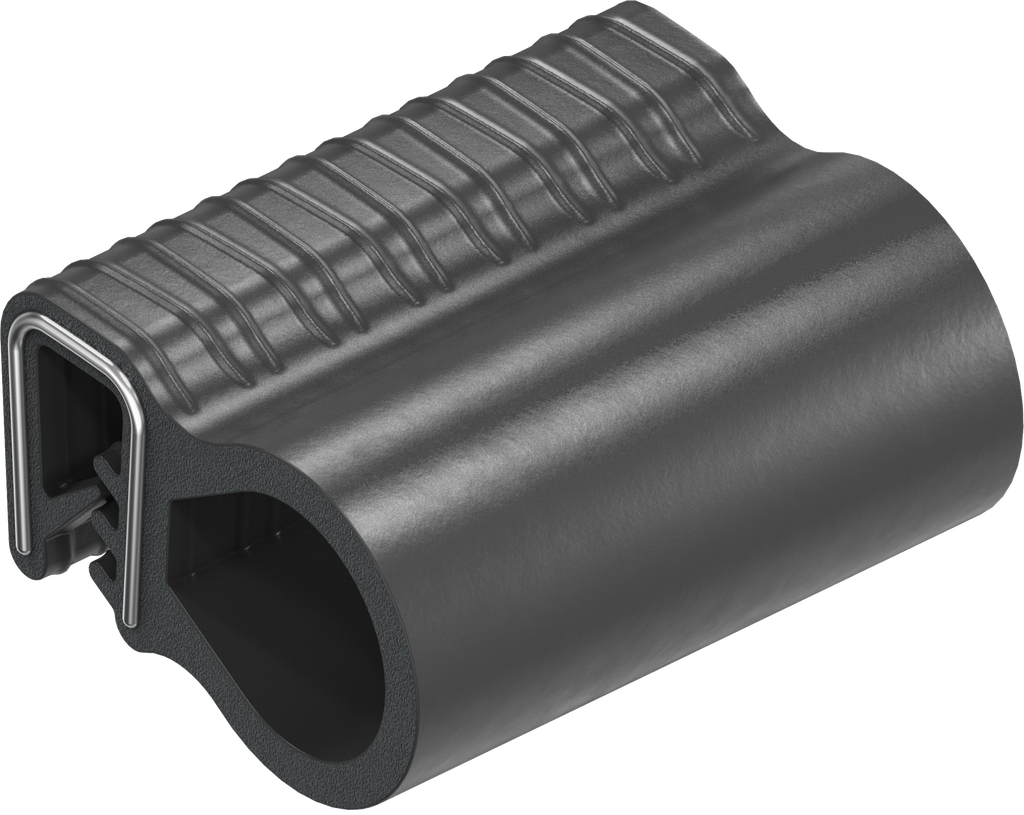 joint d'étanchéité à clipser, caoutchouc mousse EPDM; joint pare brise EPDM 65 ± 5 Shore A noir