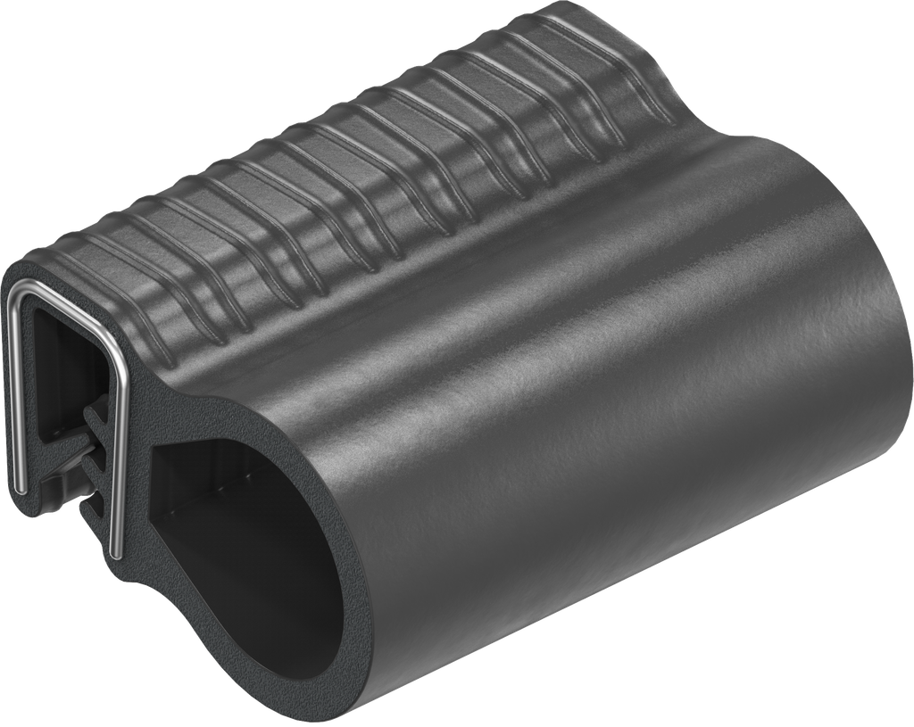 joint d'étanchéité à clipser, caoutchouc mousse EPDM; joint pare brise EPDM 65 ± 5 Shore A noir