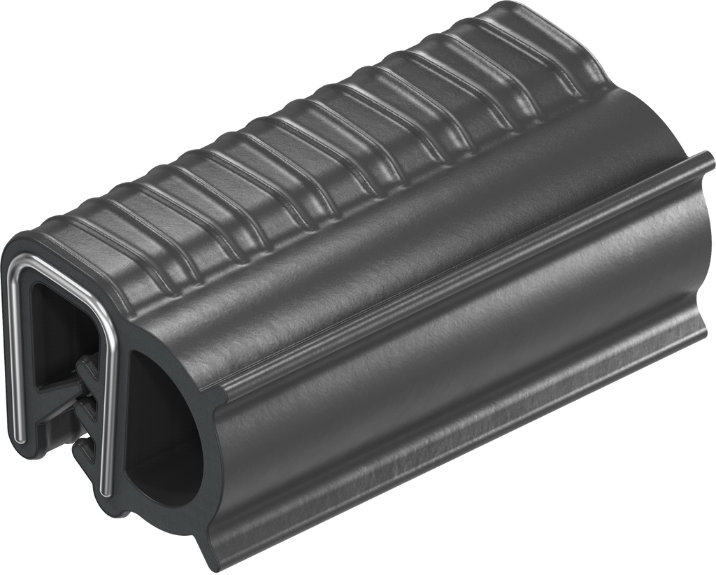 Guarnizione autobloccante, gomma spugnosa NBR; profilo autobloccante NBR 60 ± 5 Shore A nero