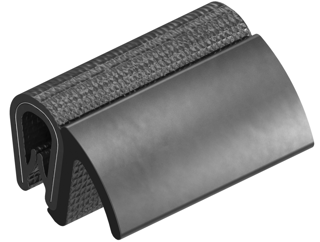 joint d'étanchéité à clipser, caoutchouc mousse EPDM; joint pare brise PVC 70 ± 5 Shore A noir