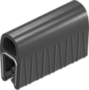 Perfil de junta para montaje a presión, caucho microporoso EPDM; perfil base EPDM 65 ± 5 Shore A negro