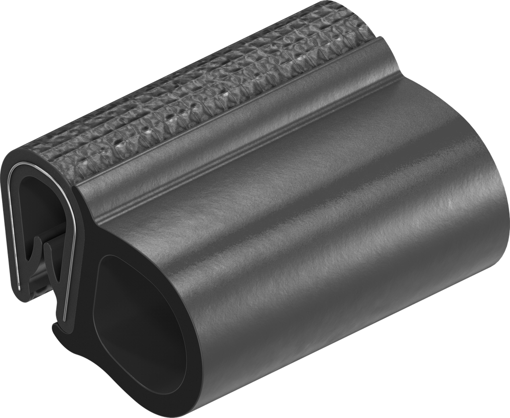 Afdichtprofiel zelfklemmend, Sponsrubber EPDM; klemprofiel PVC 70 ± 5 Shore A zwart