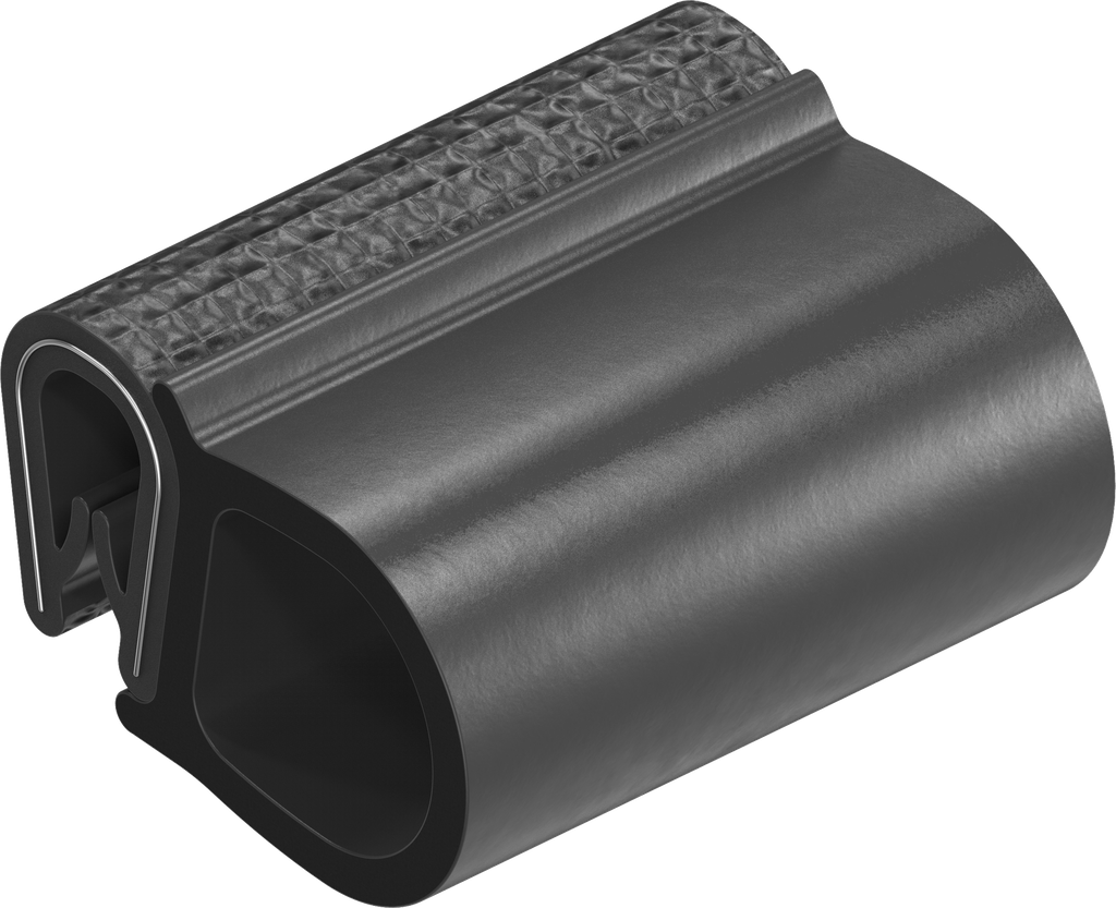 Guarnizione autobloccante, gomma spugnosa EPDM; profilo autobloccante PVC 70 ± 5 Shore A nero