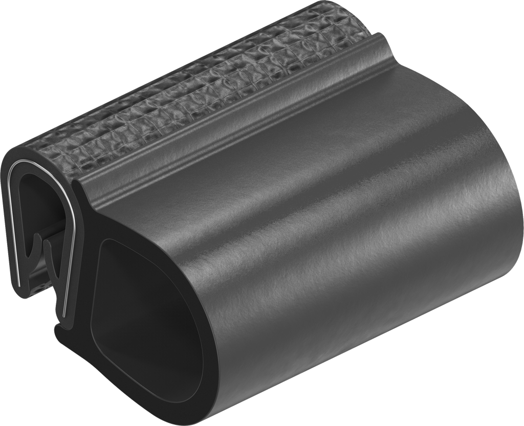 joint d'étanchéité à clipser, caoutchouc mousse EPDM; joint pare brise PVC 70 ± 5 Shore A noir