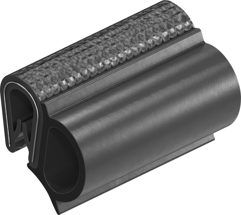 Guarnizione autobloccante, gomma spugnosa EPDM; profilo autobloccante PVC 70 ± 5 Shore A nero