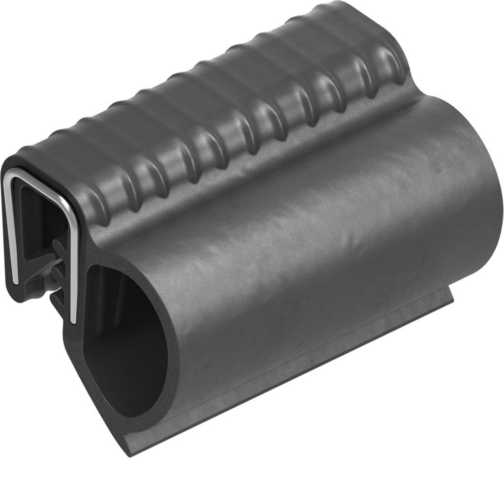 Joint d'étanchéité à clipser, caoutchouc mousse EPDM; joint pare brise EPDM 65 ± 5 Shore A noir