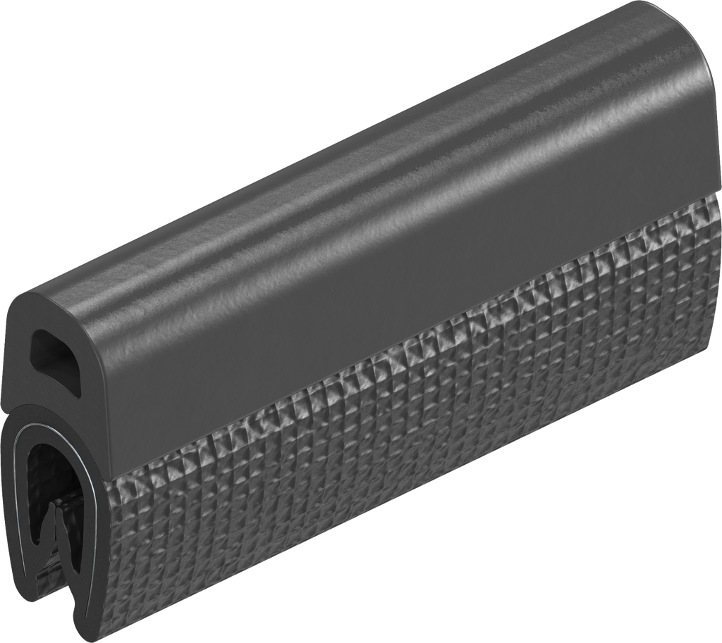 Guarnizione autobloccante, gomma spugnosa EPDM; profilo autobloccante PVC 70 ± 5 Shore A nero